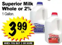 Superior Grocers Superior Milk or Whole 2% Whole offer