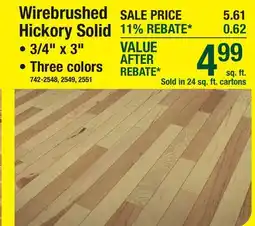 Menards Wirebrushed Hickory Solid offer