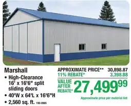 Menards Marshall offer