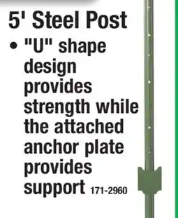 Menards 5' Steel Post offer