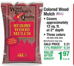 Menards Colored Wood Mulch offer