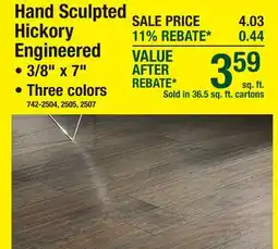 Menards Hand Sculpted Hickory Engineered offer