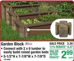 Menards Garden Block offer