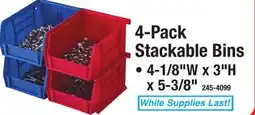Menards 4-Pack Stackable Bins • 4-1/8W x 3H x 5-3/8 offer