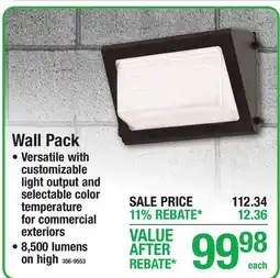 Menards Wall Pack offer