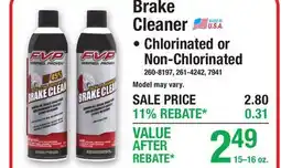 Menards Brake Cleaner offer
