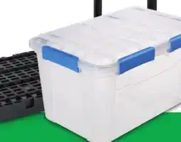 Menards ezystorage 53-Quart Clear Latching Gasket Tote, Dust and waterproof offer