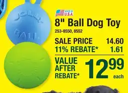 Menards 8 Ball Dog Toy offer