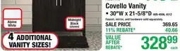 Menards Covello Vanity offer