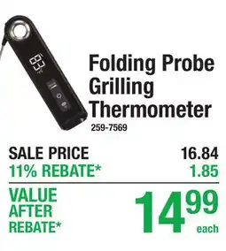 Menards Folding Probe Grilling Thermometer offer