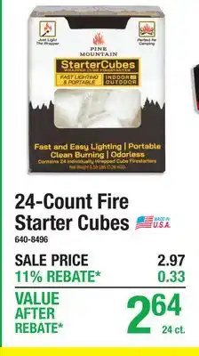 Menards 24-Count Fire Starter Cubes offer