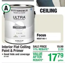 Menards Interior Flat Ceiling Paint & Primer, Good hide and coverage offer