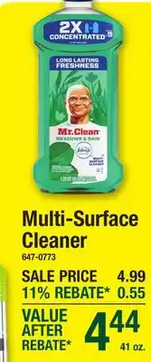 Menards Mr. Clean Multi-Surface Cleaner offer