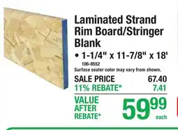 Menards Laminated Strand Rim Board/Stringer Blank offer