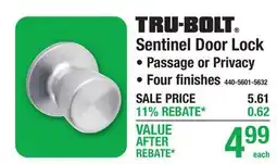 Menards Sentinel Door Lock offer