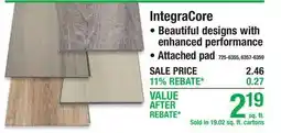Menards IntegraCore, Beautiful designs with enhanced performance, Attached pad offer