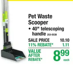 Menards Pet Waste Scooper offer
