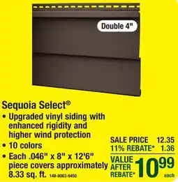 Menards Sequoia Select offer