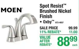Menards Spot Resist Brushed Nickel Finish offer