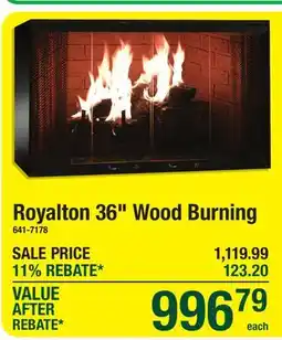 Menards Royalton 36 Wood Burning offer