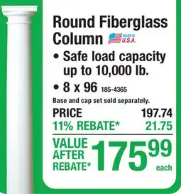 Menards Round Fiberglass Column offer
