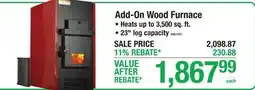 Menards Add-On Wood Furnace offer