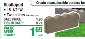 Menards Scalloped offer