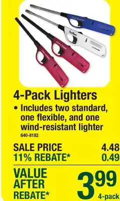 Menards 4-Pack Lighters offer