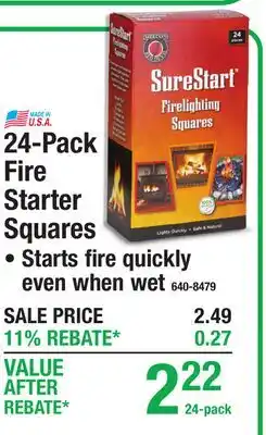 Menards 24-Pack Fire Starter Squares offer