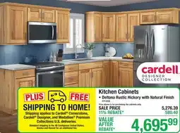 Menards Kitchen Cabinets Deltona Rustic Hickory with Natural FInish offer