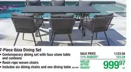 Menards 7-Piece Ibiza Dining Set offer