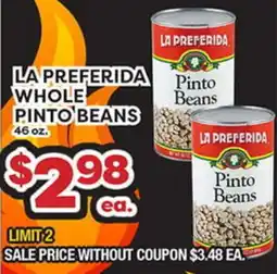 Torres Supermercado LA PREFERIDA WHOLE PINTO BEANS offer