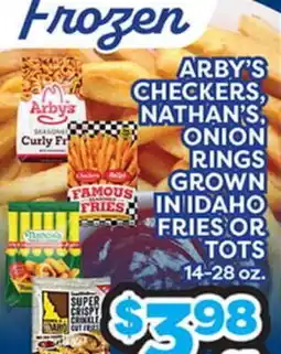 Torres Supermercado ARBY'S CHECKERS, NATHAN'S ONION RINGS GROWN IN IDAHO FRIES OR TOTS offer