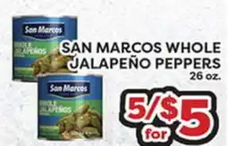Torres Supermercado SAN MARCOS WHOLE JALAPEÑO PEPPERS offer