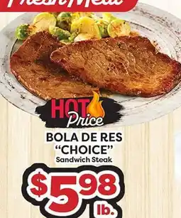 Torres Supermercado BOLA DE RES CHOICE Sandwich Steak offer