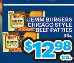 Torres Supermercado JEMM BURGERS CHICAGO STYLE BEEF PATTIES offer