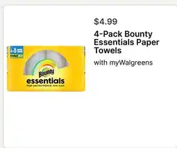 Walgreens Bounty Essentials Paper Towels offer