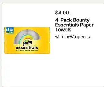Walgreens Bounty Essentials Paper Towels offer