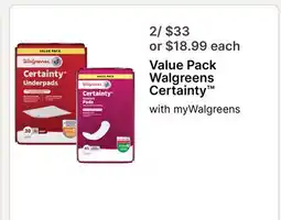 Walgreens Value Pack Walgreens Certainty offer