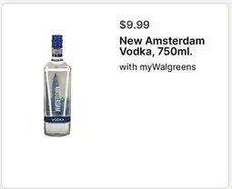 Walgreens New Amsterdam Vodka, 750ml offer