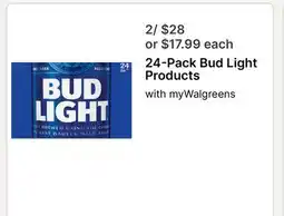 Walgreens 24-Pack Bud Light Products offer