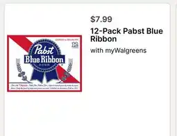 Walgreens 12-Pack Pabst Blue Ribbon offer