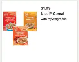 Walgreens Nice! Cereal offer