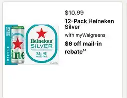 Walgreens 12-Pack Heineken Silver offer