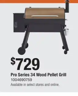 The Home Depot TRAEGER Pro Series 34 Wood Pellet Grill offer