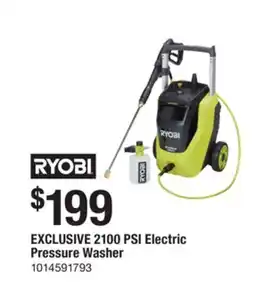 The Home Depot RYOBI 2100 PSI Electric Pressure Washer offer