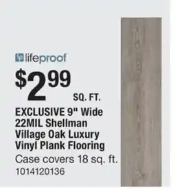 The Home Depot LIFEPROOF 9 Wide 22MIL Shellman Village Oak Luxury Vinyl Plank Flooring offer