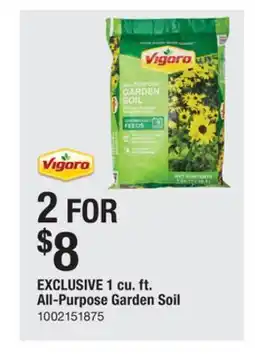 The Home Depot VIGORA 1 cu. ft. All-Purpose Garden Soil offer
