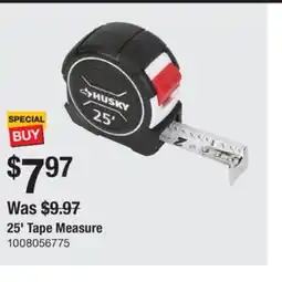 The Home Depot Husky 25' Tape Measure offer