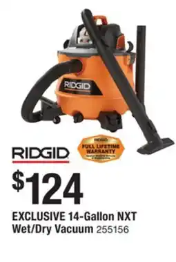 The Home Depot RIDGID 14-Gallon NXT Wet/Dry Vacuum offer